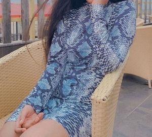 Snakeskin Print Mini Dress