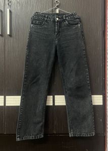 Charcoal Wide Leg Jeans