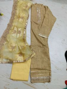 yellow dress material