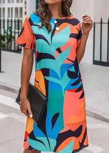 Colorful Print Shift Dress