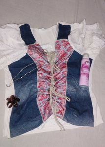 White Coord Set Angel Top (UNUSED)