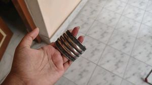 Oxidized Silver Hand Cuff