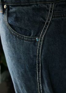 Cargo Denim Rhinestones Pants