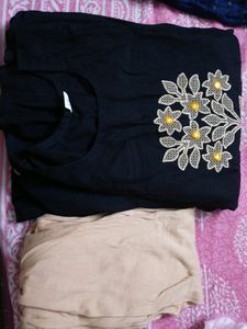 long kurta with lagging