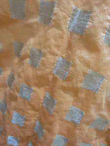 Mango Shade Silk Kurta L