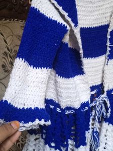 Blue &amp; White Knit Cardigan