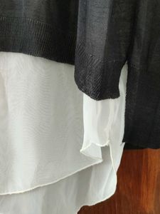 Chic Black &amp; White Layered Top