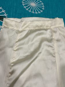 Underskirt Of Saree Or Peticoat Cream Shiny Colour