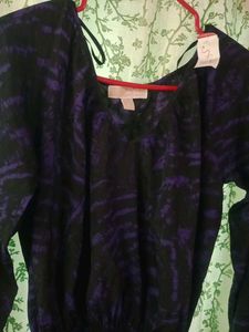 Michael Kors Print Peplum Top