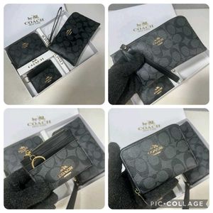 COACH GIFT SET OF 3 WALLET,POUCH &amp; CARD HOLDER