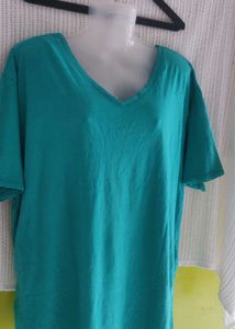 Teal V-Neck T-Shirt