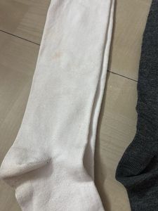 Knee High Socks - Grey &amp; White