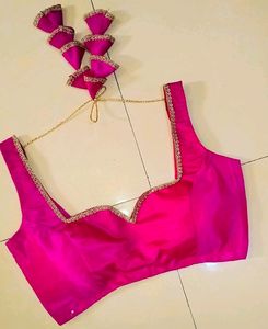 Silk Padded Back Hook Blouse