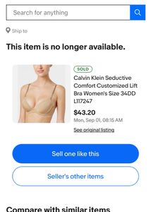 Calvin Klein 32Dd Beige Bra