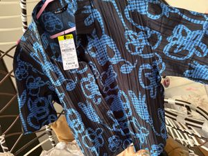 Zudio Black & Blue Print Shirt