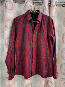 Last Price!!Red and Blue Plaid Long Sleeve Shirt