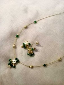 Emerald &amp; Gold Jewelry Set