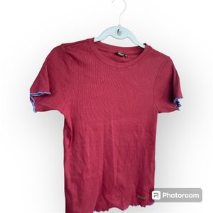 Roadster Brown Top With Blue Border