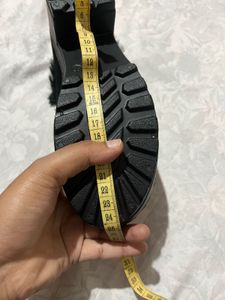 Black Fur Trim Boots