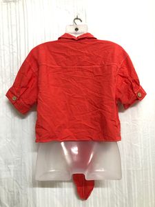 Zara Orange Short Sleeve Top