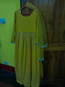 Elegant Yellow Anarkali Dress