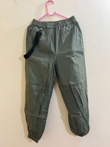 Olive Green Casual Pants