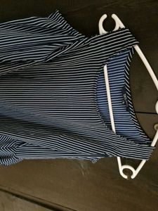 Striped Cold Shoulder Top