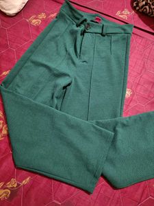 Emerald Green Wide Leg Trousers