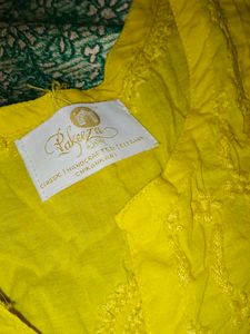 Yellow Embroidered Kurta