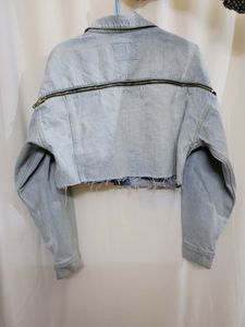 Designer Cropped Denim Jacket NWOT Copy Listing