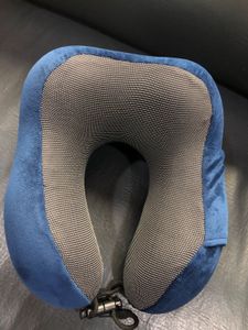 Travel Neck Pillow blue and grey