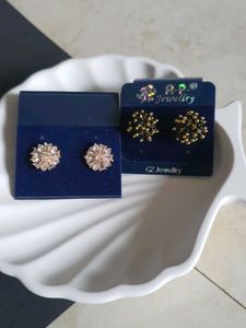 🥳👉Combo Of Two Studs Earings 🥳