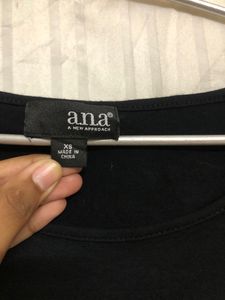 A.N.A Black Long Sleeve Top
