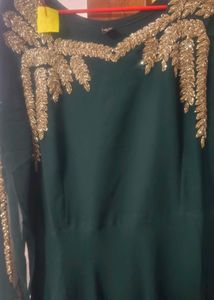 Emerald Green Embellished Dress