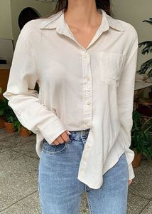 Pintresty Cream Button-Down Shirt