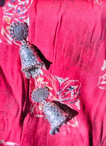 Oxidized light weight Jhumka Earrings