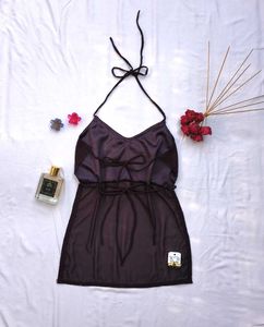 Chatpati y2k halter backless kurti🤎