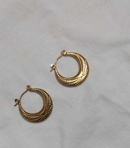 Tarnish Gold Hoop Earrings
