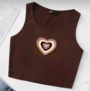 Brown "Sweetheart" ribbed tank top ☕ 🤎