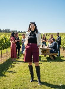 ✨ZARA VINTAGE:Luxe Wine-Red Culottes🍷