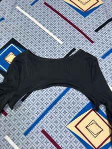Black Bolero Long Sleeve Top