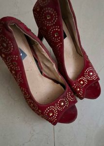 Red Platform High Heels