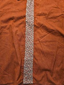 Rust Kurta With Lace Patti