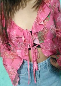 Pink Shrug Top