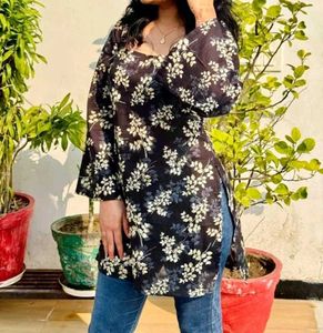 Floral Print Kurta