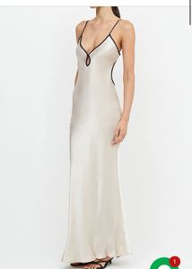 Contrast Stitch Slip Dress