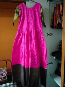 Pink &amp; Blue Dress with Dupatta