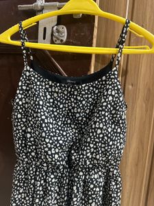 Black &amp; White Print Dress