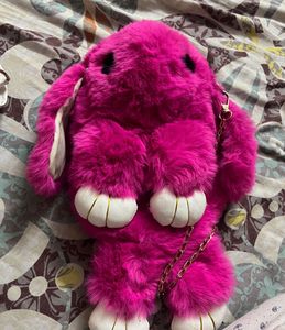 Fluffy Hot Pink Bunny Bag 🐰
