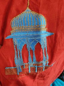 Red Embroidered Kurti